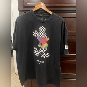 Neff Black Checkered Mickey graphic Tee